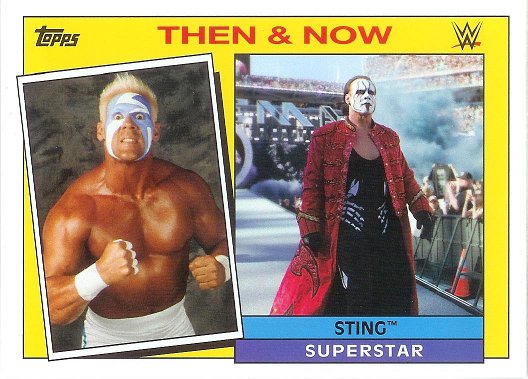 2015 Topps Heritage WWE Then and Now #24 Sting