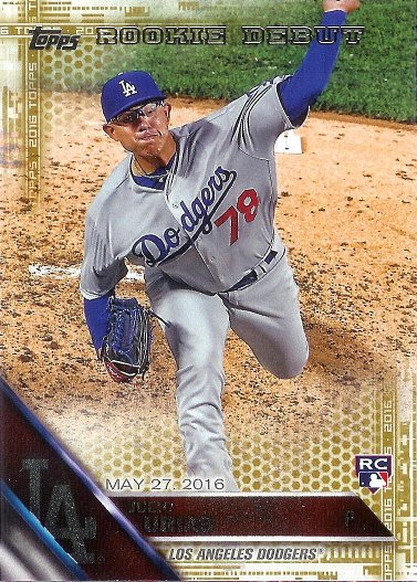 2016 Topps Update Gold #US136 Julio Urias RC Debut
