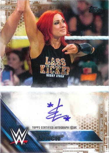 2016 Topps WWE Autograph Bronze # Becky Lynch