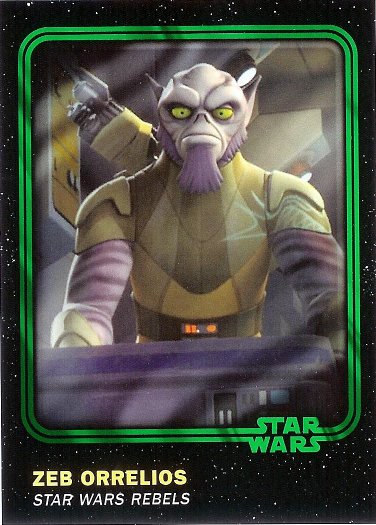 2016 Topps Star Wars Card Trader Green #90 Zeb Orrelios