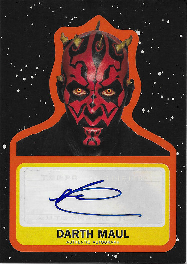 2017 Topps Star Wars Journey to The Last Jedi Autograph Orange # Ray Park as Darth Maul