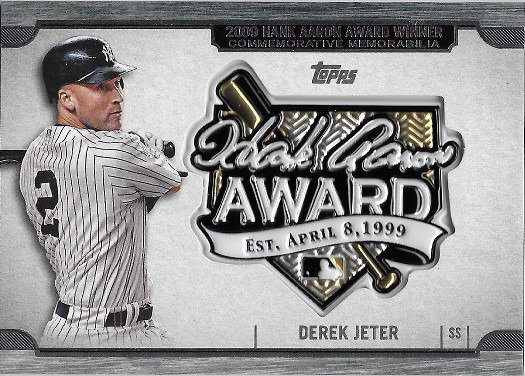 2017 Topps Hank Aaron Award Commemorative Memorabilia #HA-DJE Derek Jeter