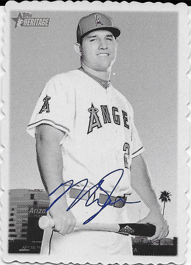 2018 Topps Heritage 1969 Deckle Edge #1 Mike Trout