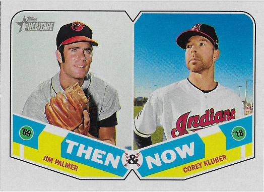 2018 Topps Heritage Then and Now #TN-12 Corey Kluber / Jim Palmer