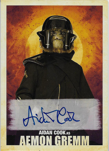 2018 Topps Solo: A Star Wars Story Autograph #A-AC Aidan Cook as Aemon Gremm