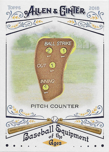 2018 Allen & Ginter Baseball Equipment of the Ages #BEA-19 Pitch Counter