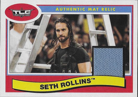 2018 Topps Heritage WWE TLC: Tables, Ladders & Chairs Mat Relics #TLC-SR Seth Rollins