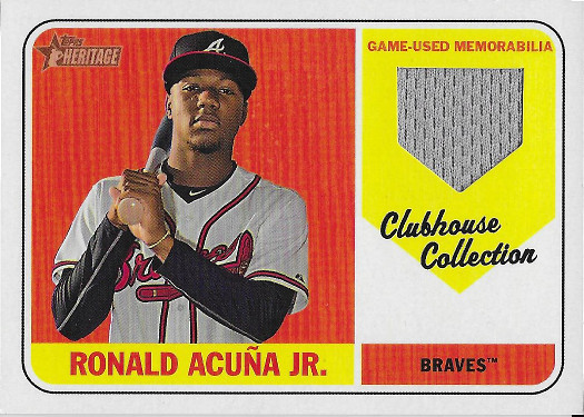 2018 Topps Heritage Clubhouse Collection Relics #CCR-RA Ronald Acuna Jr. RC