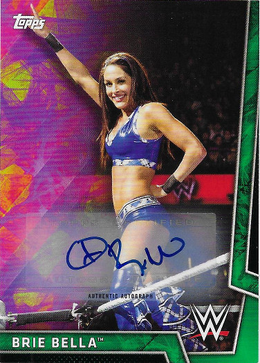 2018 Topps WWE Women's Division Autograph Green #6 Brie Bella