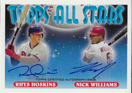 2018 Topps Archives 1993 All-Stars Dual Autographs #DA-HW Rhys Hoskins RC / Nick Williams RC