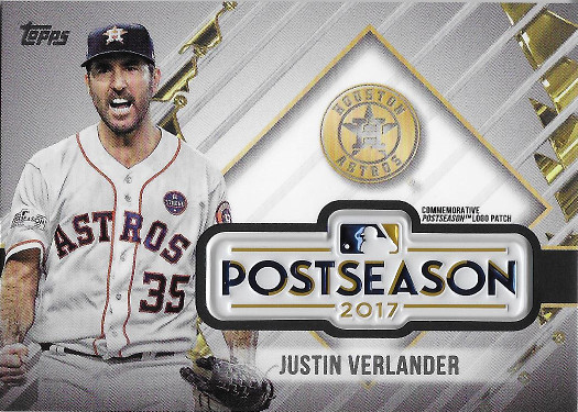 2018 Topps MLB Postseason Logo Patches #PSL-JV Justin Verlander