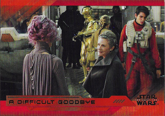 2018 Topps Star Wars The Last Jedi Red #69 A Difficult Goodbye