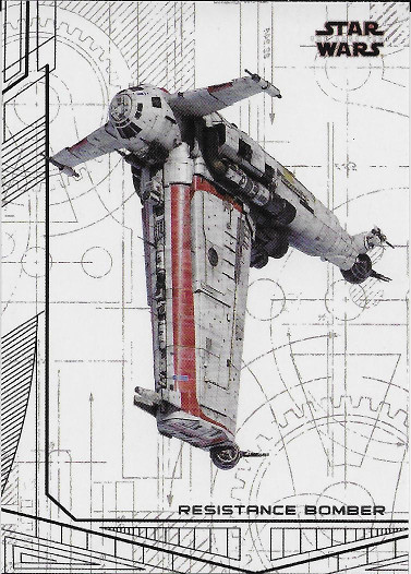 2018 Topps Star Wars The Last Jedi Ships and Vehicles #SV-7 Resistance Bomber