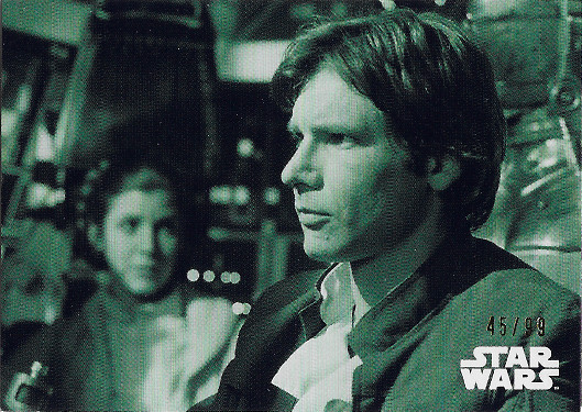 2019 Topps Star Wars Black & White The Empire Strikes Back Green Hue Shift #69 Evading the Empire again