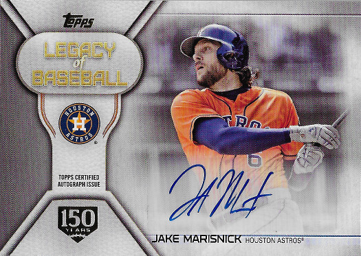 2019 Topps Legacy of Baseball Autographs 150th Anniversary #LBA-JMA Jake Marisnick