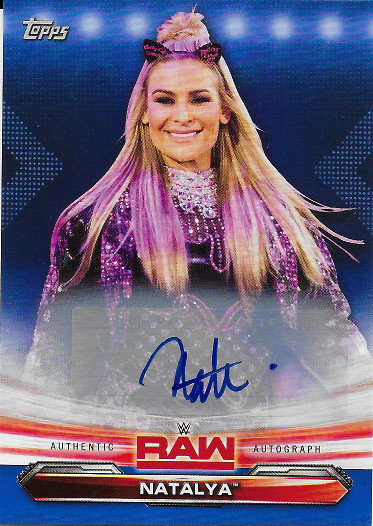 2019 Topps WWE Raw Autograph Blue #A-JN Natalya