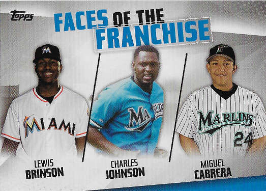 2019 Topps Faces of the Franchise #FOF-15 Charles Johnson / Miguel Cabrera / Lewis Brinson
