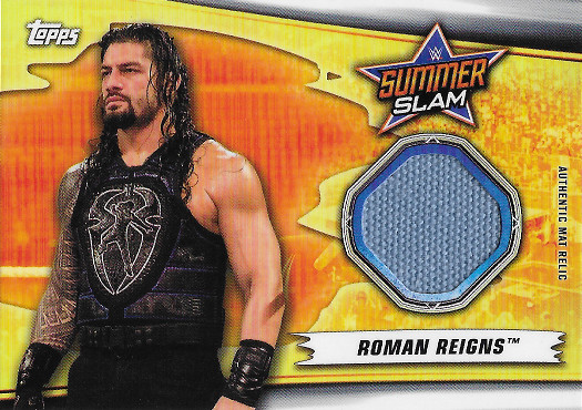 2019 Topps WWE SummerSlam Mat Relics #MR-BD Roman Reigns SummerSlam 2018