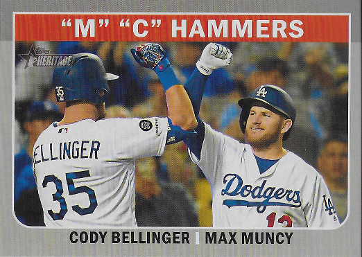 2019 Topps Heritage Combo Cards #CC-8 Max Muncy / Cody Bellinger