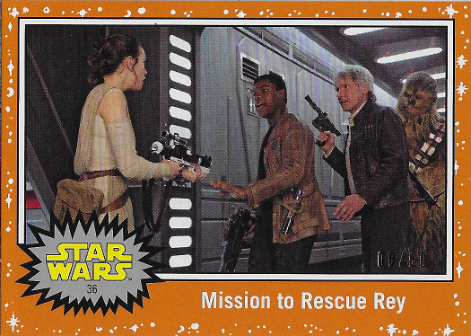 2019 Topps Star Wars: Journey to The Rise of Skywalker Orange #36 Mission to Rescue Rey