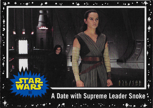 2019 Topps Star Wars: Journey to The Rise of Skywalker Black #86 A Date with Supreme Leader Snoke