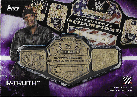 2019 Topps WWE Smackdown Live Commemorative Smackdown Championships Purple #SC-RT R-Truth United States Championship