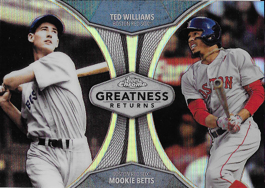 2019 Topps Chrome Greatness Returns #GRE-12 Ted Williams / Mookie Betts