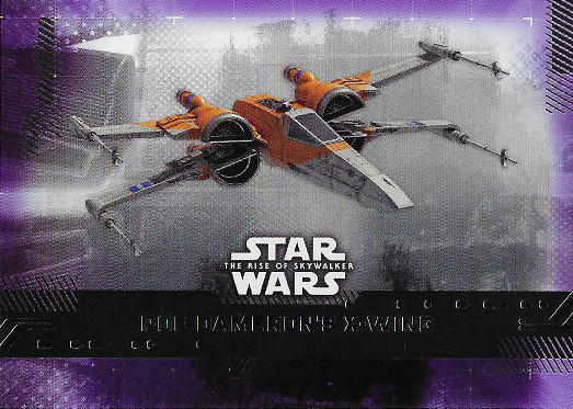 2019 Topps Star Wars The Rise of Skywalker Purple #51 Poe Dameron's X-wing