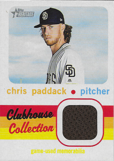 2020 Topps Heritage Clubhouse Collection Relics #CCR-CP Chris Paddack