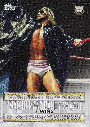 2020 Topps WWE Road to Wrestlemania Winningest Superstars in WrestleMania History #WS-4 "Macho Man" Randy Savage