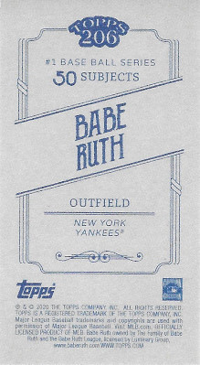 2020 Topps 206 # Babe Ruth
