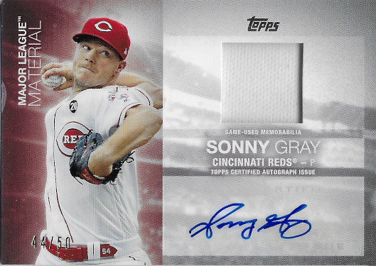 2020 Topps Major League Material Autograph Relics #MLA-SG Sonny Gray