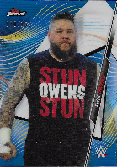 2020 Topps Finest WWE Blue Refractor #19 Kevin Owens