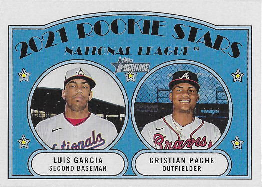 2021 Topps Heritage #109 Luis Garcia RC / Cristian Pache RC