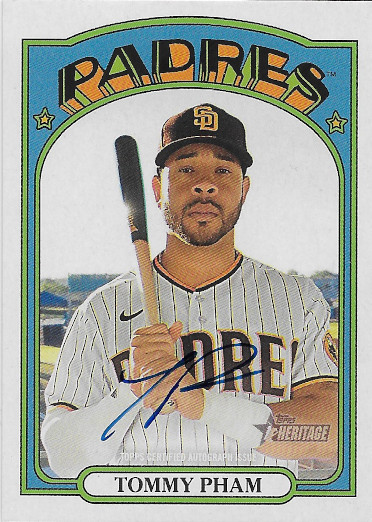 2021 Topps Heritage Real One Autographs #ROA-TP Tommy Pham
