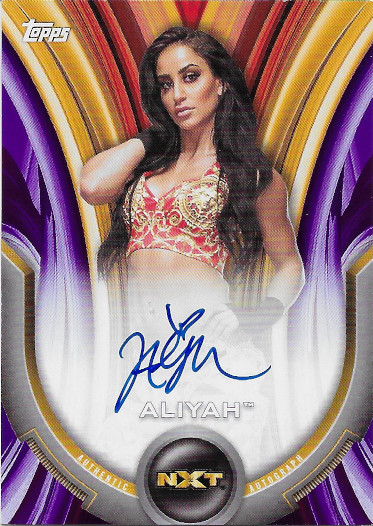 2020 Topps WWE Women's Division Autograph Purple #A-AL Aliyah