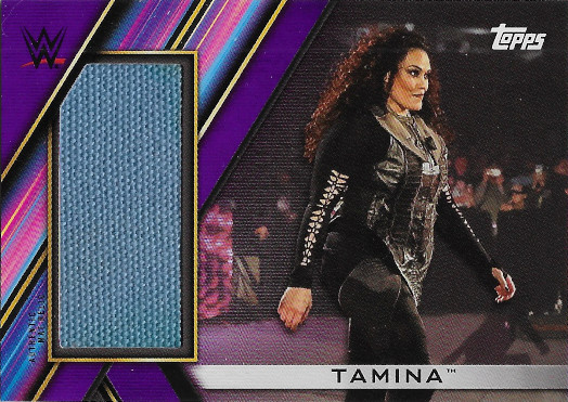 2020 Topps WWE Women's Division Mat Relics Purple #MR-TS Tamina - Royal Rumble 2020