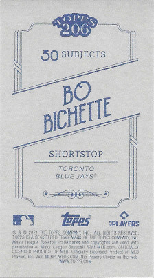 2021 Topps 206 # Bo Bichette