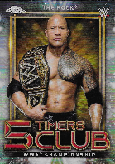 2021 Topps Chrome WWE 5 Timers Club #5T-17 The Rock