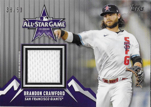 2021 Topps All Star Stitches Silver #ASSC-BCR Brandon Crawford