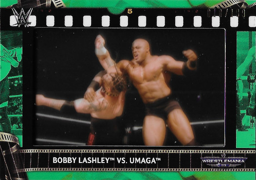 2021 Topps WWE Match Film Strips #FS-LU Bobby Lashley vs. Umaga WrestleMania XXVII