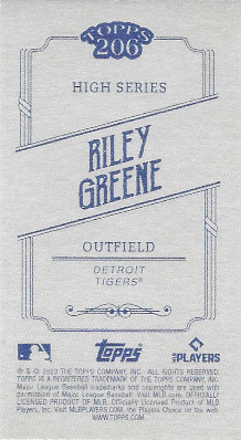 2023 Topps 206 # Riley Greene RC