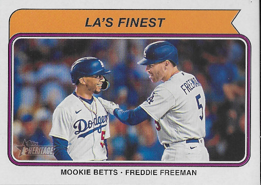 2023 Topps Heritage Combo Cards #CC-3 Mookie Betts / Freddie Freeman
