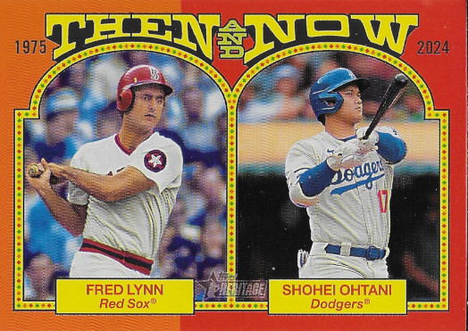 2024 Topps Heritage Then and Now #TAN-8 Shohei Ohtani / Fred Lynn