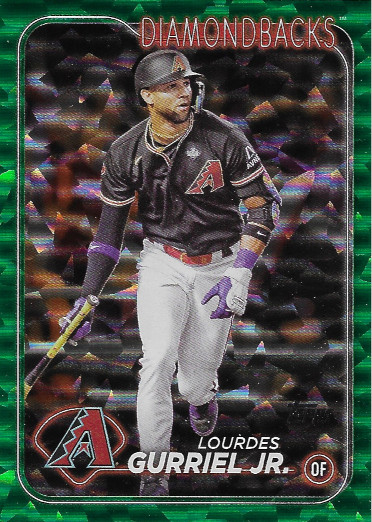 2024 Topps Green Crackle Foil #677 Lourdes Gurriel Jr.