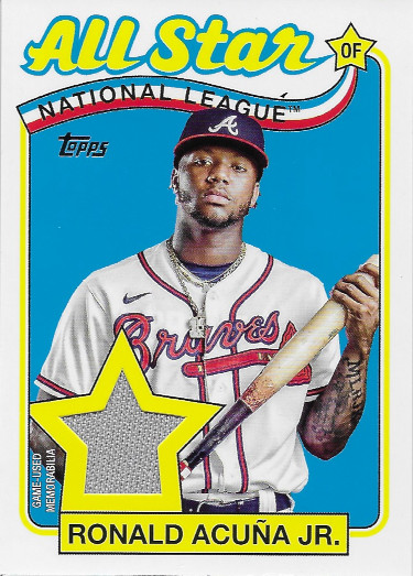 2024 Topps 1989 Topps All-Stars Relics #89ASR-RAJ Ronald Acuna Jr.
