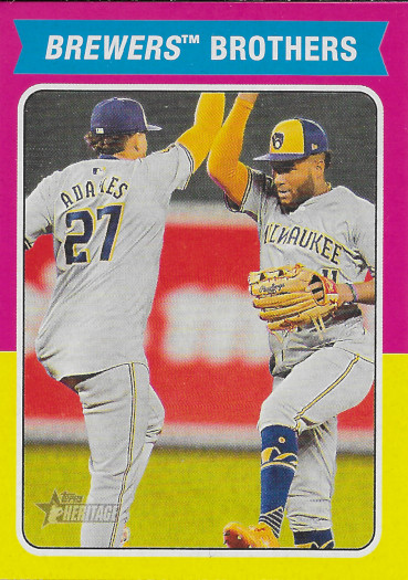 2024 Topps Heritage Combo Cards #CC-8 Jackson Chourio / Willy Adames