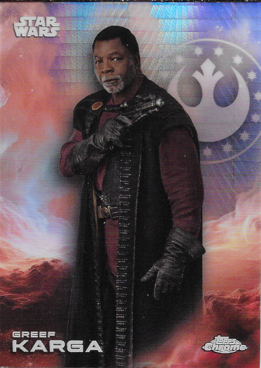 2025 Topps Chrome Star Wars Prism Refractor #55 Greef Karga