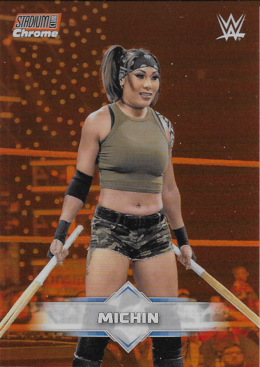 2026 Topps Stadium Club WWE Chrome Orange Refractor #39 Michin