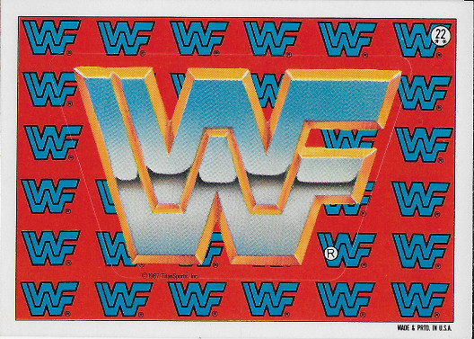 1987 Topps WWF Sticker #22 WWF (Logo)